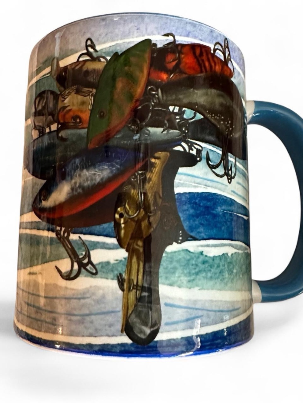 Vintage Fishing Lures Art Coffee Mug Fisherman gift ideas